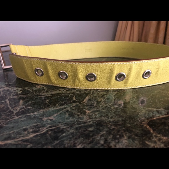 PRADA lime leather belt, Size 78/28, Excellent - Picture 10 of 14